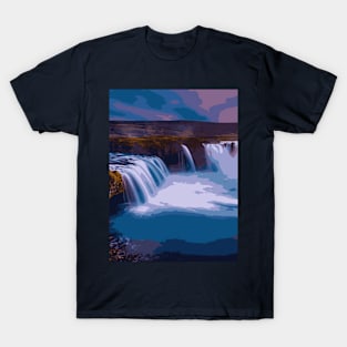 Enigmatic Waterfall - Landscape T-Shirt